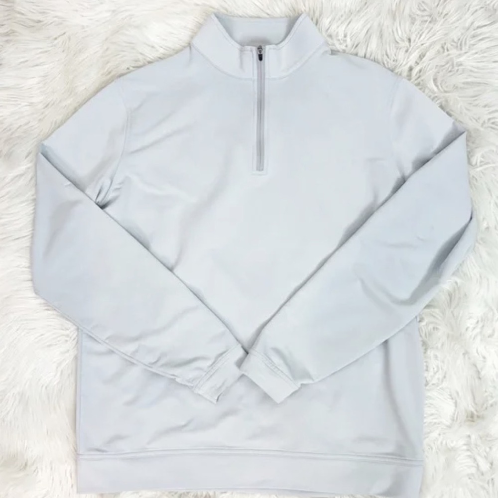 Light Gray Men’s Half-Zip Performance Sweater